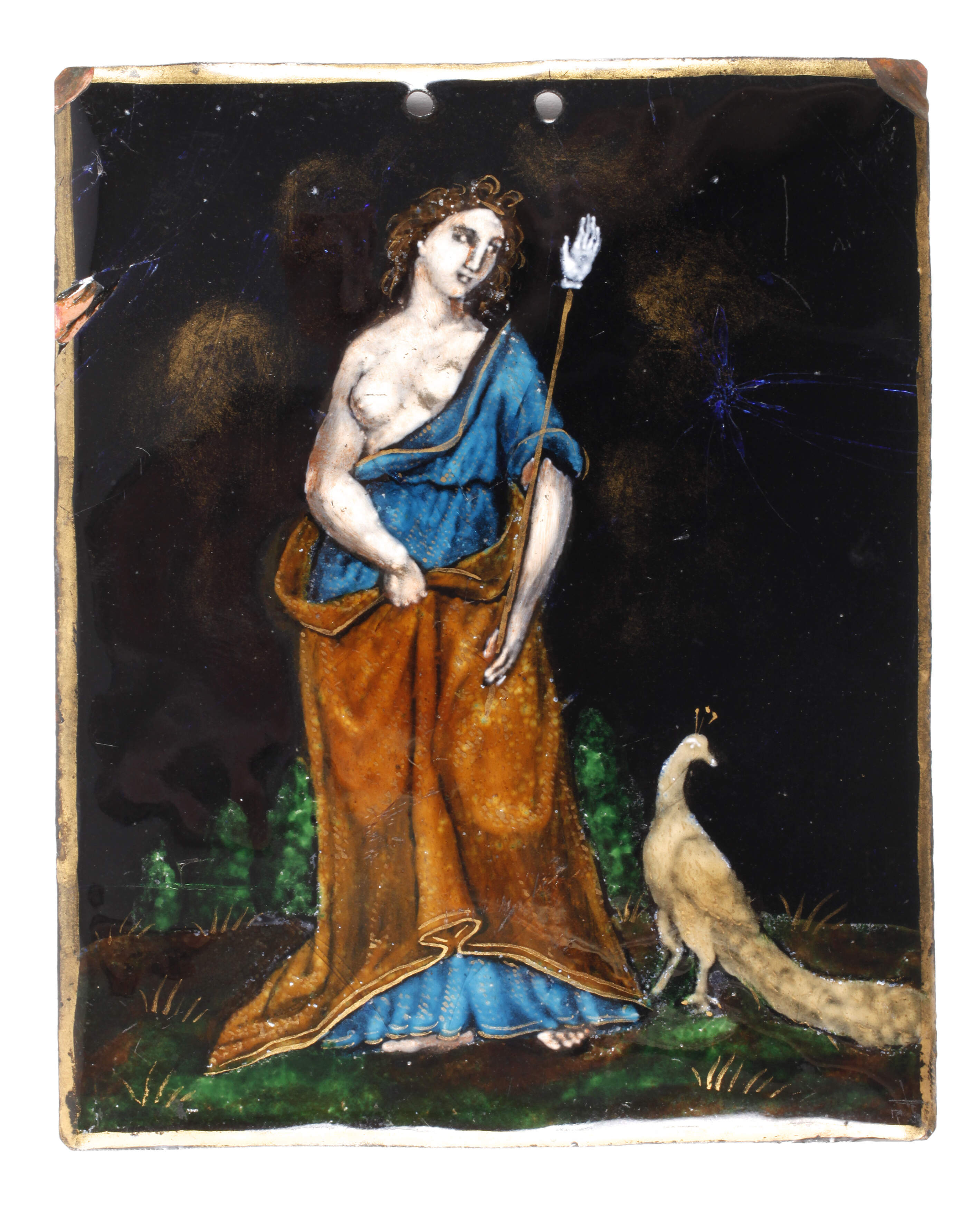 Limoges Emaille-Bildplatte "I.R. 1549"