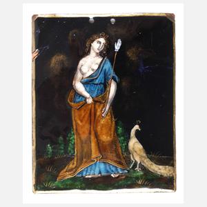 Limoges Emaille-Bildplatte "I.R. 1549"