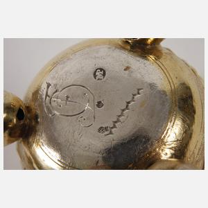 Augsburger Vermeil Deckelbecher