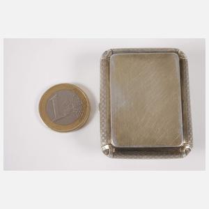 Silber Schnupftabakdose mit Emaillemalerei