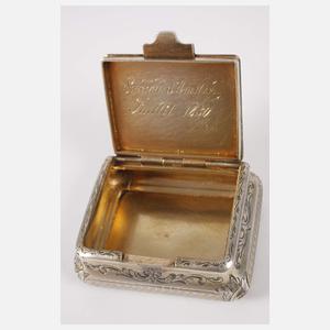 Silber Schnupftabakdose mit Emaillemalerei