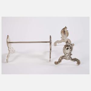 Zwölf Messerbänkchen im Rokokostil