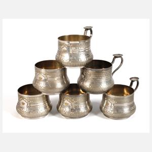 Sechs Teeglashalter Russland