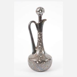 Feine Karaffe mit Silberauflage