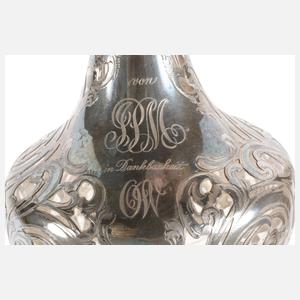 Feine Karaffe mit Silberauflage