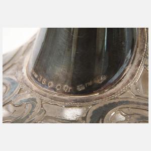 Feine Karaffe mit Silberauflage