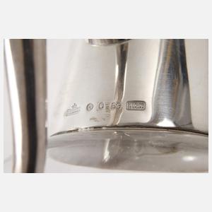 Kleine Schenkkanne mit Silbermontierung