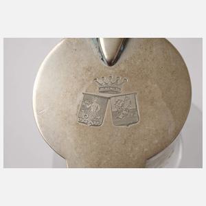 Silberkanne mit Adelswappen