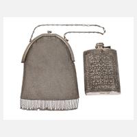 Abendtasche und Flachmann111