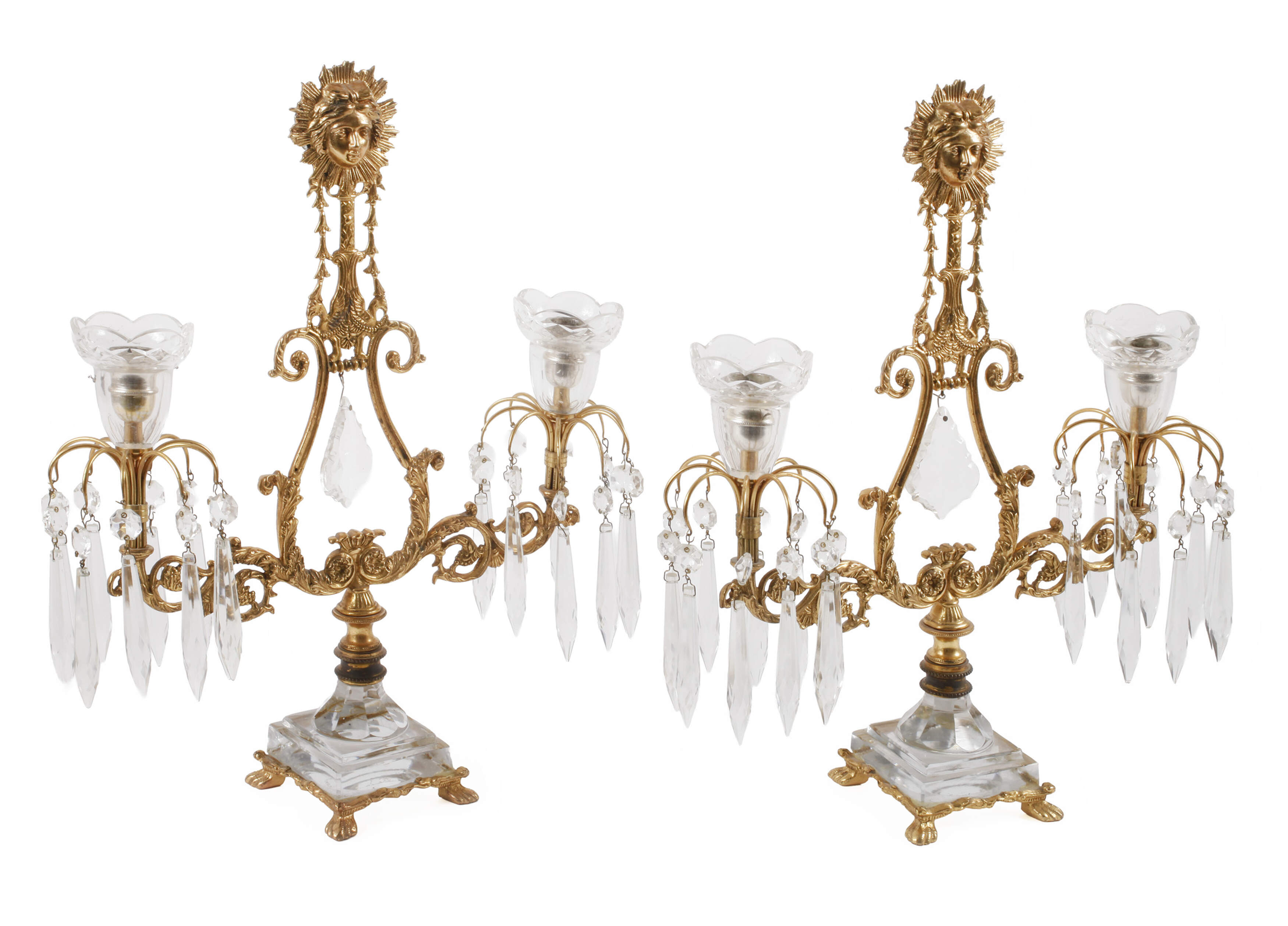 Paar Kaminleuchter Frankreich