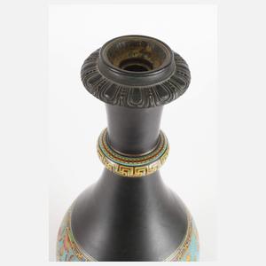 Lampenfuß mit Emaillebemalung