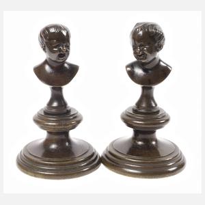 Paar kleine Putten-Büsten