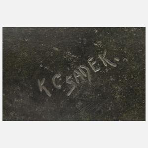 Karl Csadek, figürliches Schreibzeug