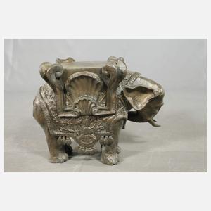 Paar figürliche Postamente als Elefanten