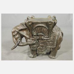 Paar figürliche Postamente als Elefanten