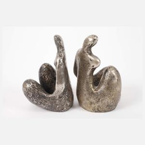 Emma de Sigaldi, Paar "Femme assise" in Silber