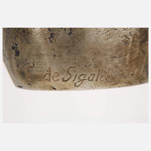 Emma de Sigaldi, Paar "Femme assise" in Silber