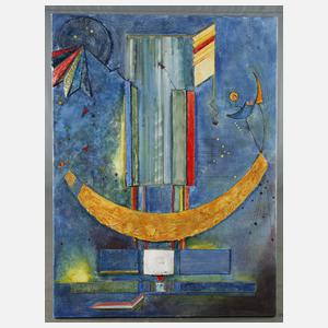 Phantastische Assemblage mit Mondsichel