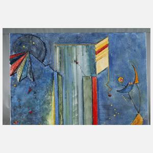 Phantastische Assemblage mit Mondsichel