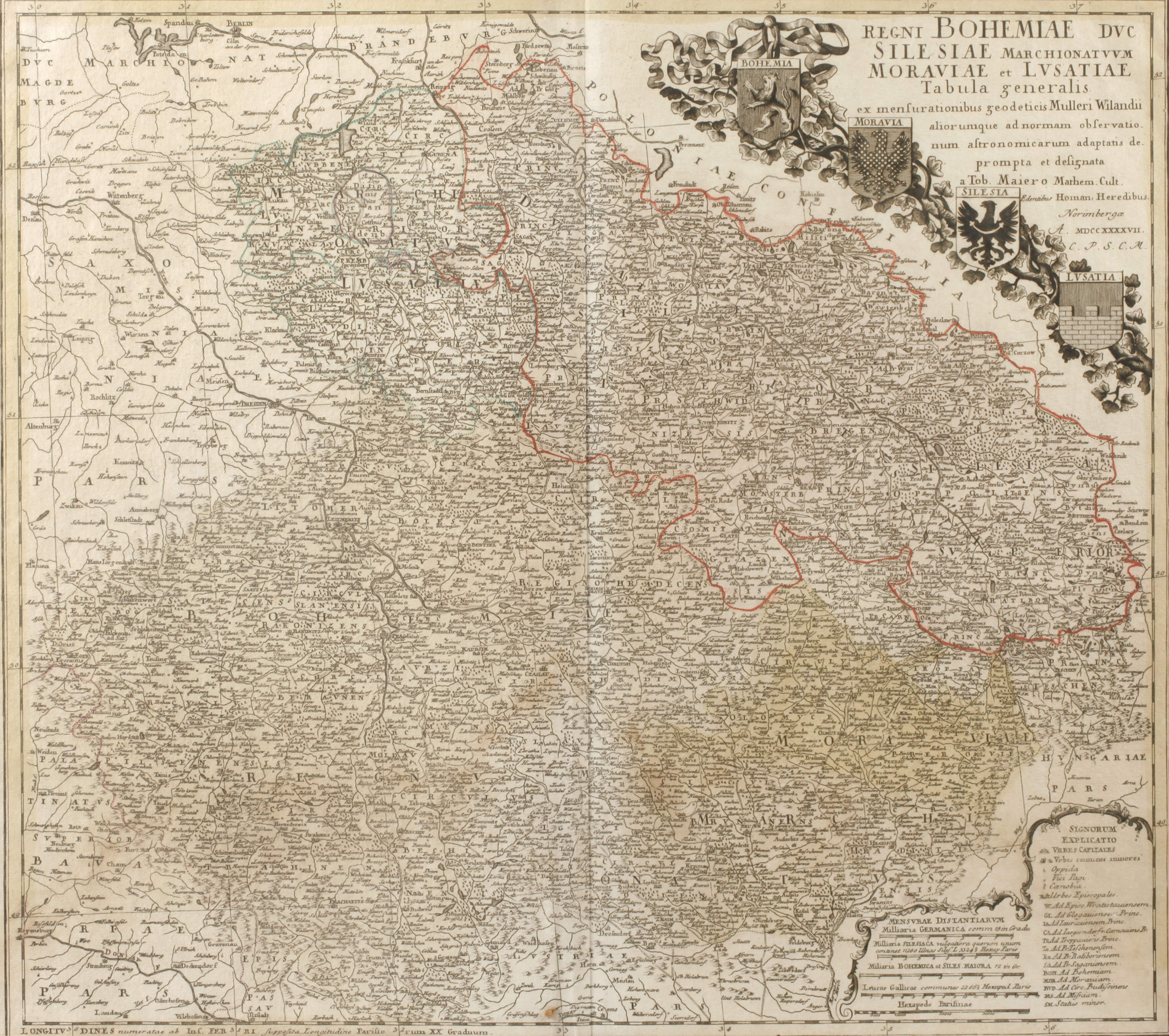 Homanns Erben, Kupferstichkarte Böhmen