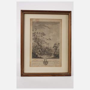 Johann Balzer, Jagdszene nach Norbert Grund