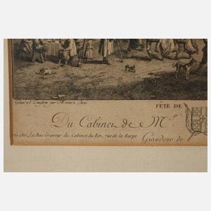 Martini und Le Bas, "Fète de Village" nach Teniers