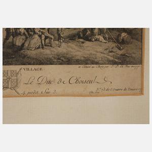 Martini und Le Bas, "Fète de Village" nach Teniers