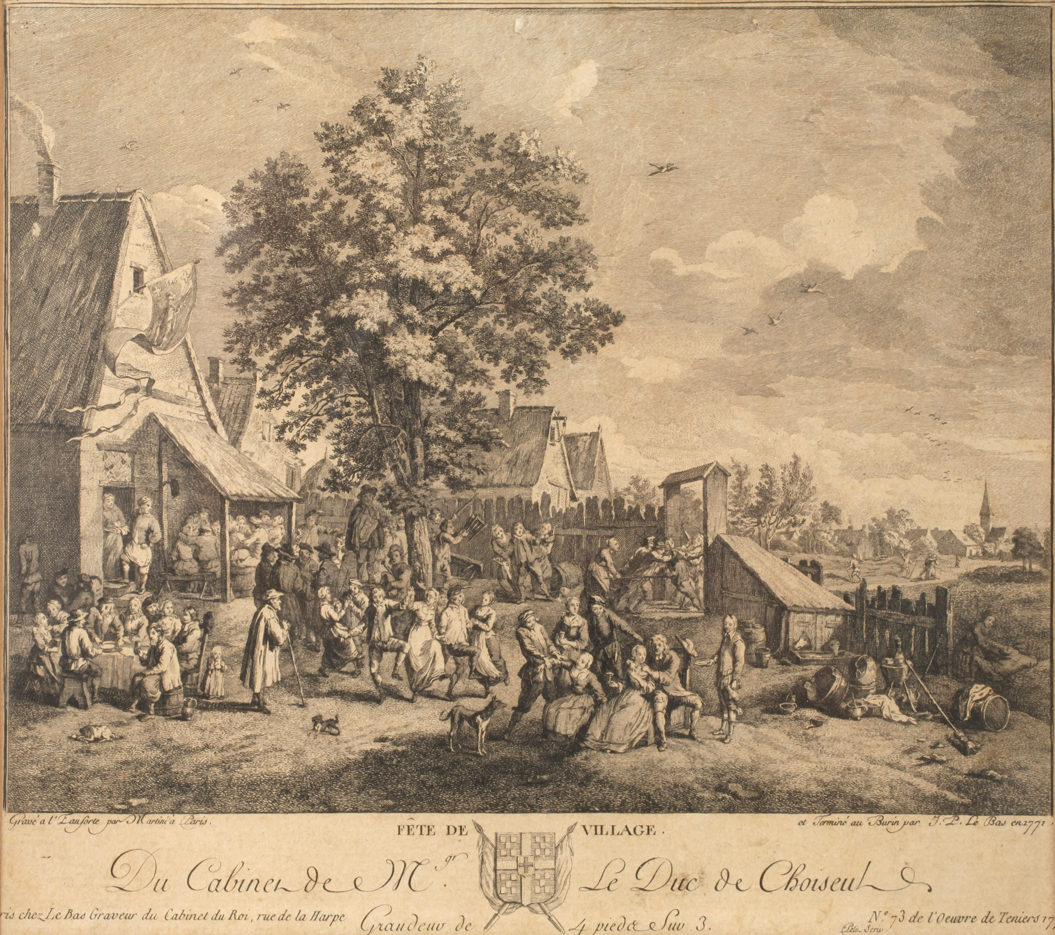 Martini und Le Bas, "Fète de Village" nach Teniers