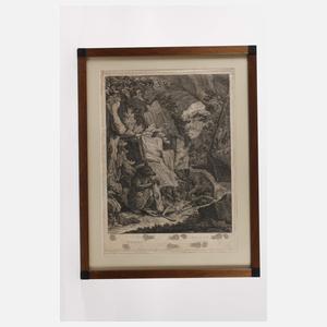 Johann Elias Ridinger, Bären reißen einen Hirsch