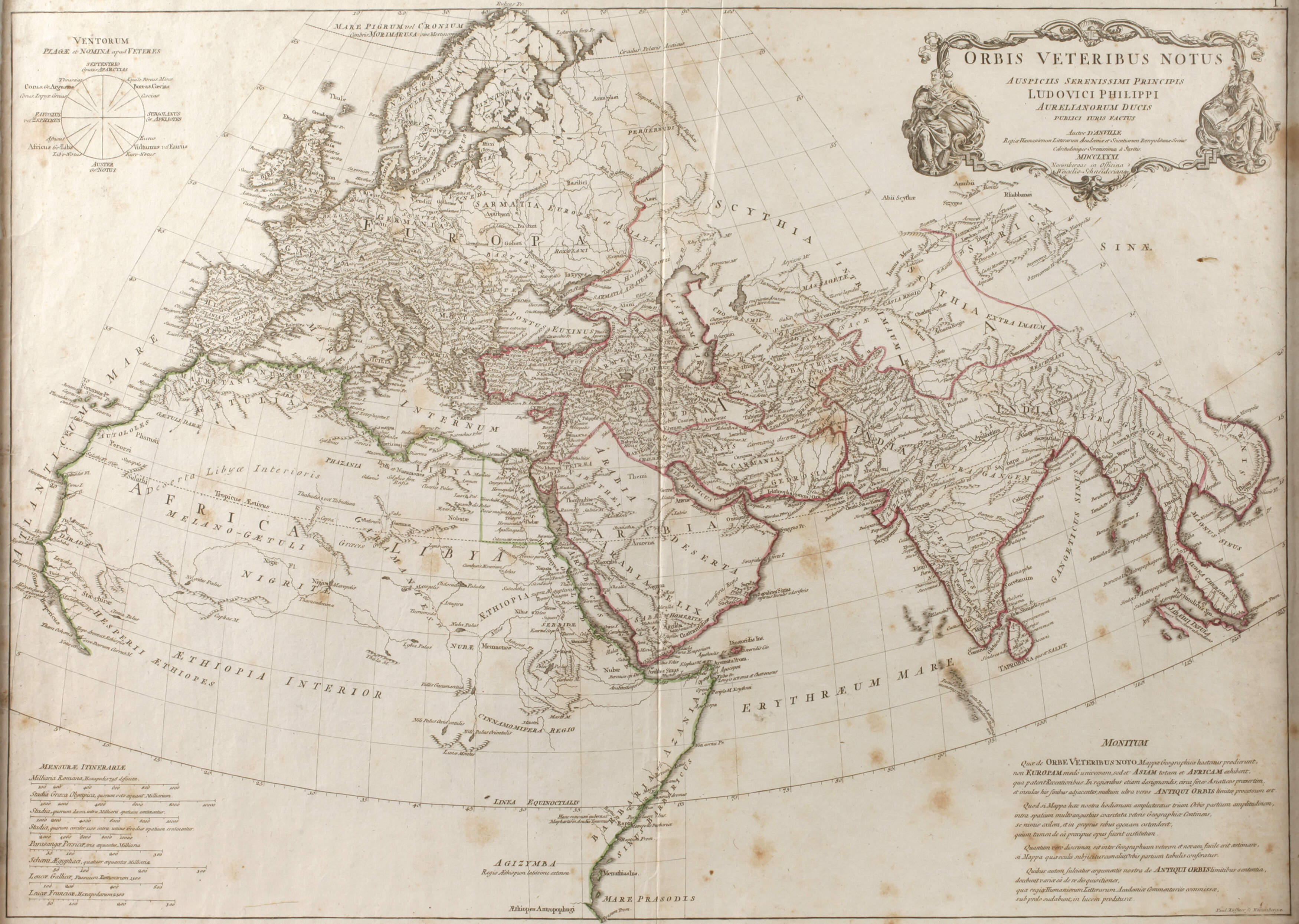 Jean Baptiste d'Anville, Weltkarte