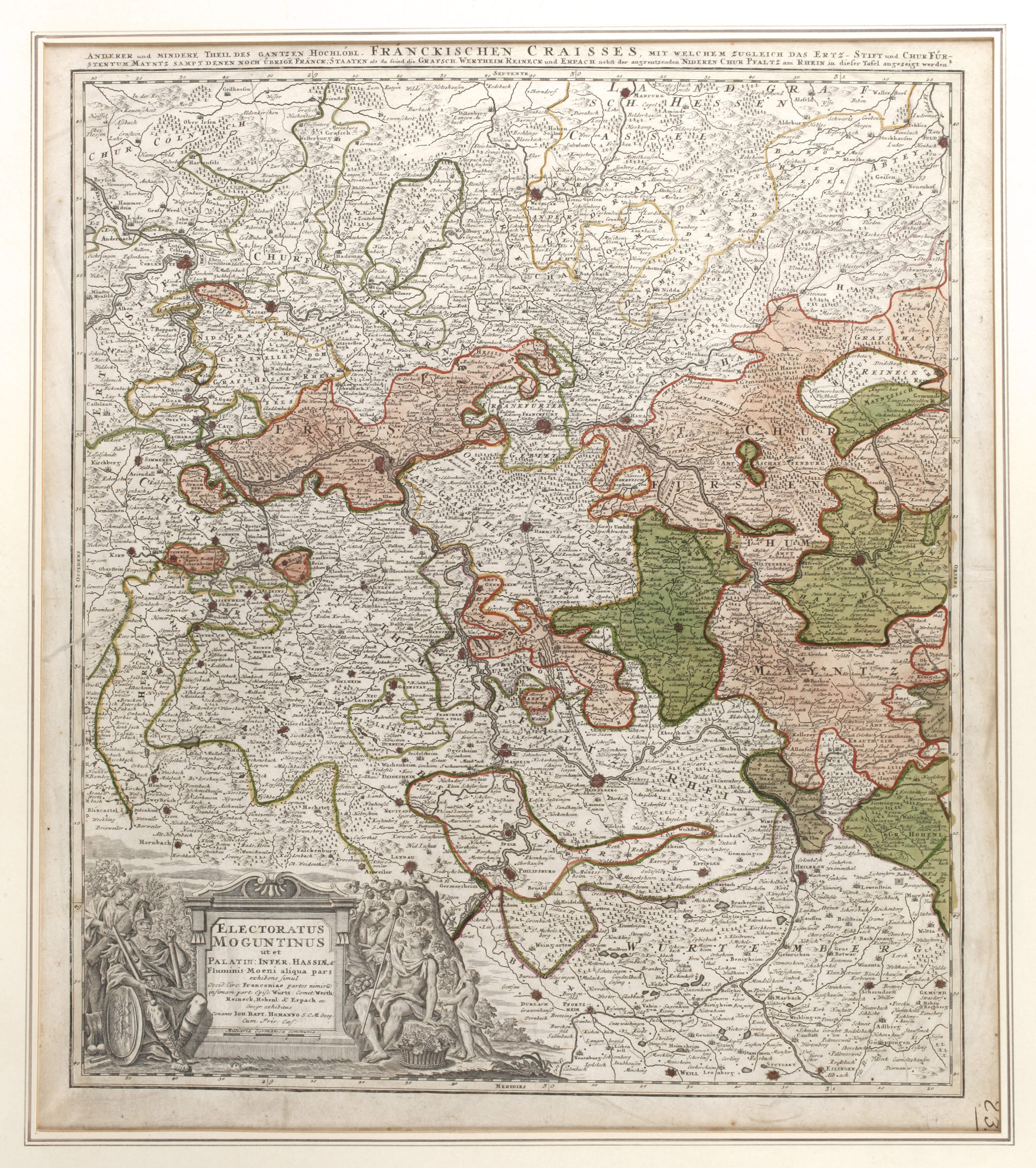 Johann Baptist Homann, Karte fränkischer Kreis-Mainz
