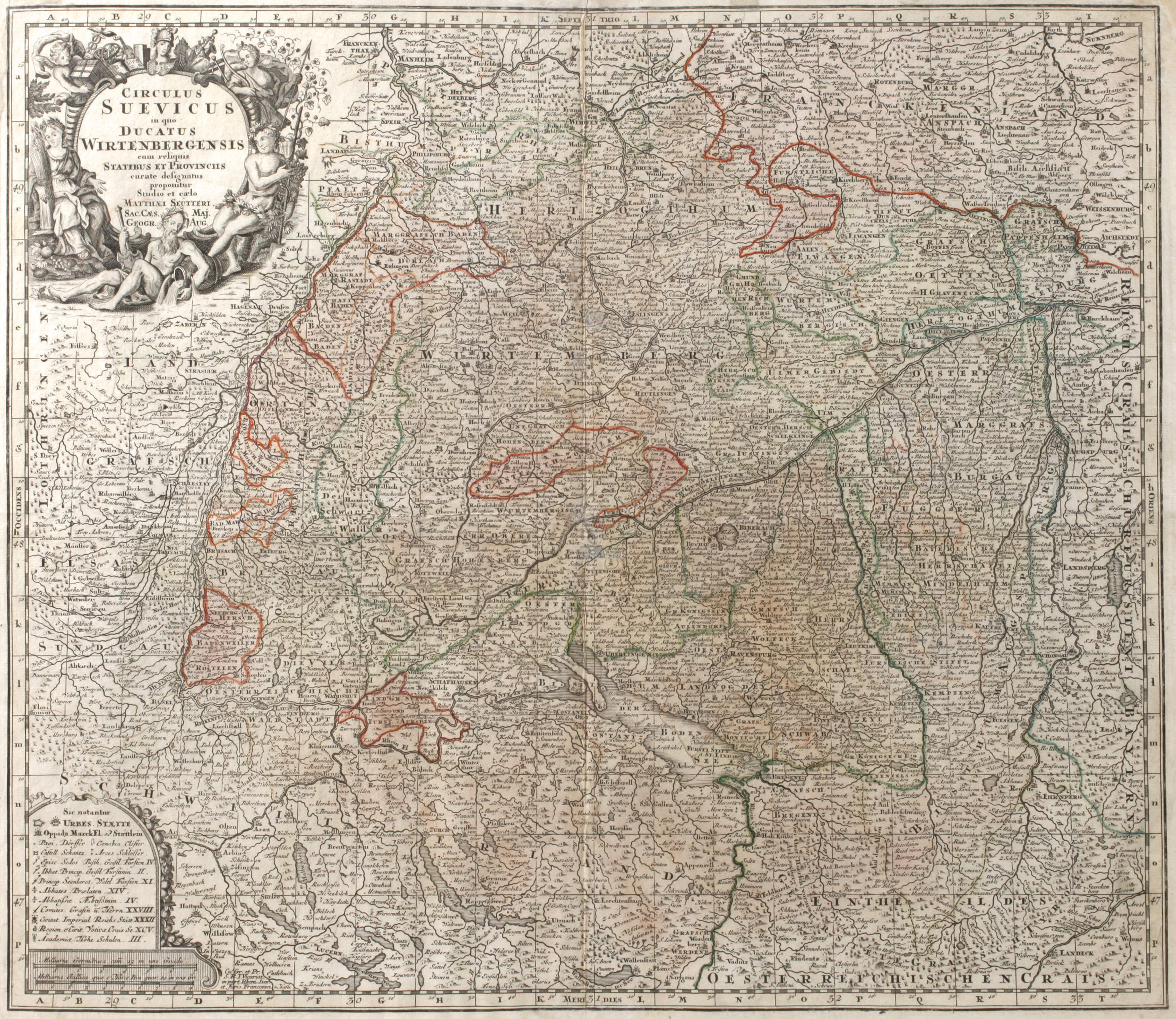 Matthäus Seutter, Karte Baden-Württemberg