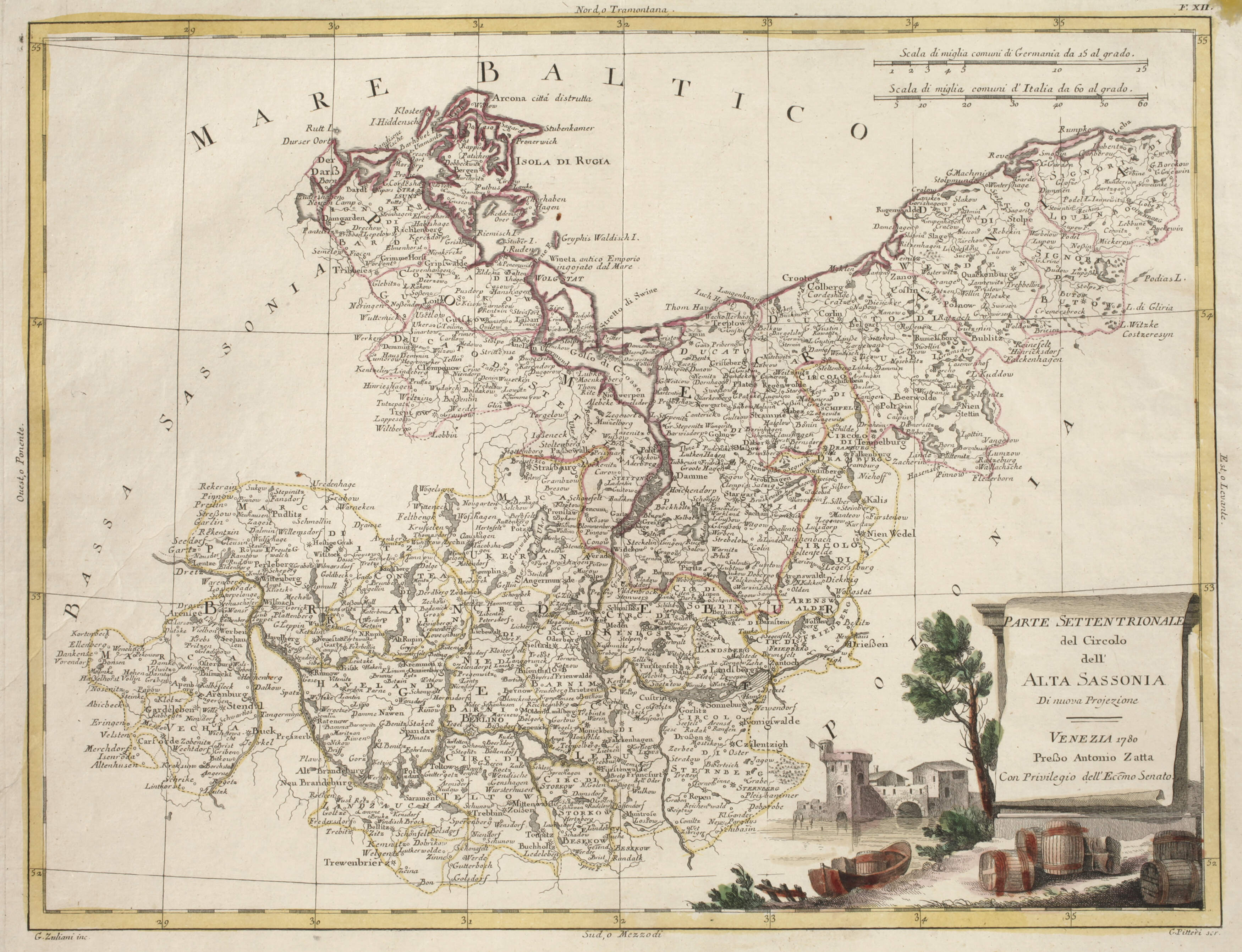Antonio Zatta, Karte Brandenburg und Pommern