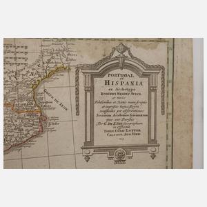 Tobias Conrad Lotter, Karte Iberische Halbinsel