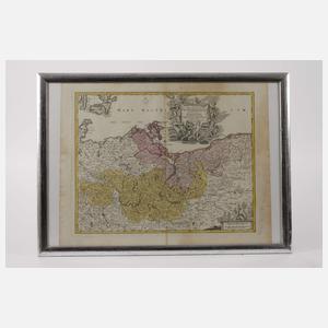 Johann Baptist Homann, Karte Mecklenburg-Vorpommern