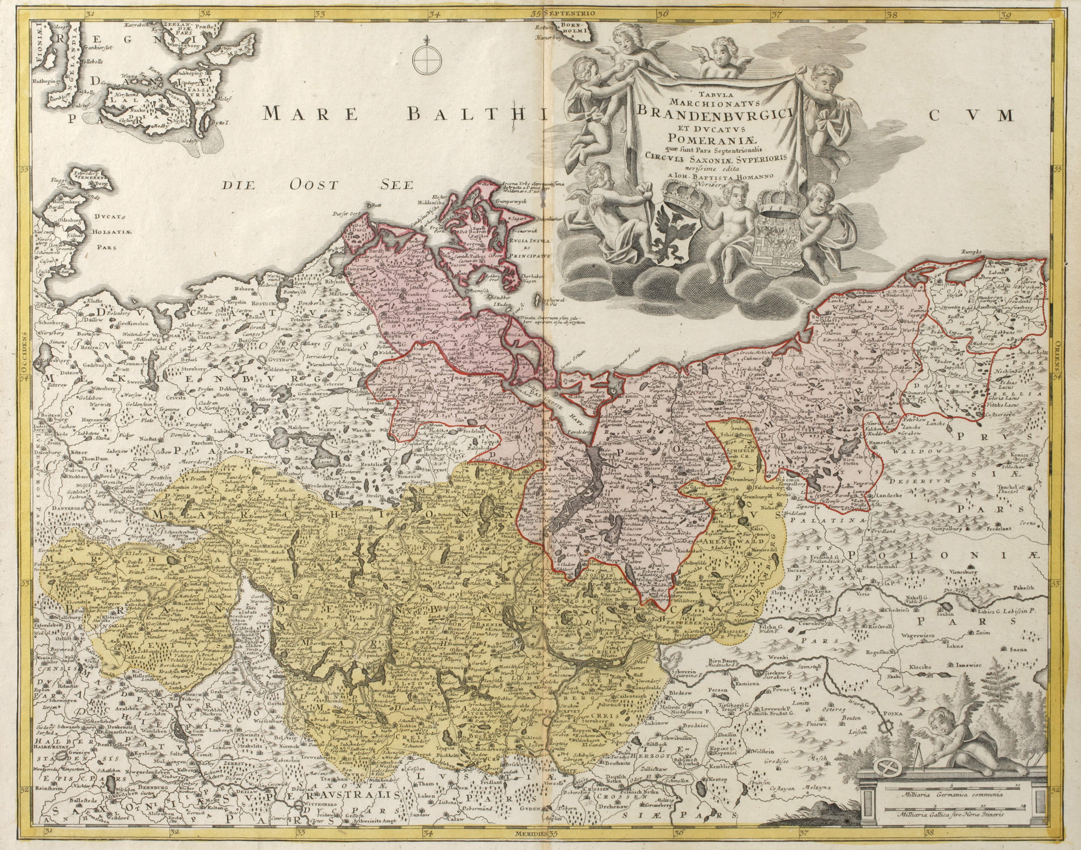 Johann Baptist Homann, Karte Mecklenburg-Vorpommern