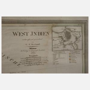 Carl Ferdinand Weiland, Karte Karibik