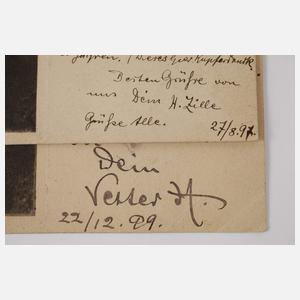 Heinrich Zille, Drei eigenhändige Postkarten