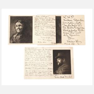 Heinrich Zille, Drei eigenhändige Postkarten