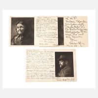 Heinrich Zille, Drei eigenhändige Postkarten111