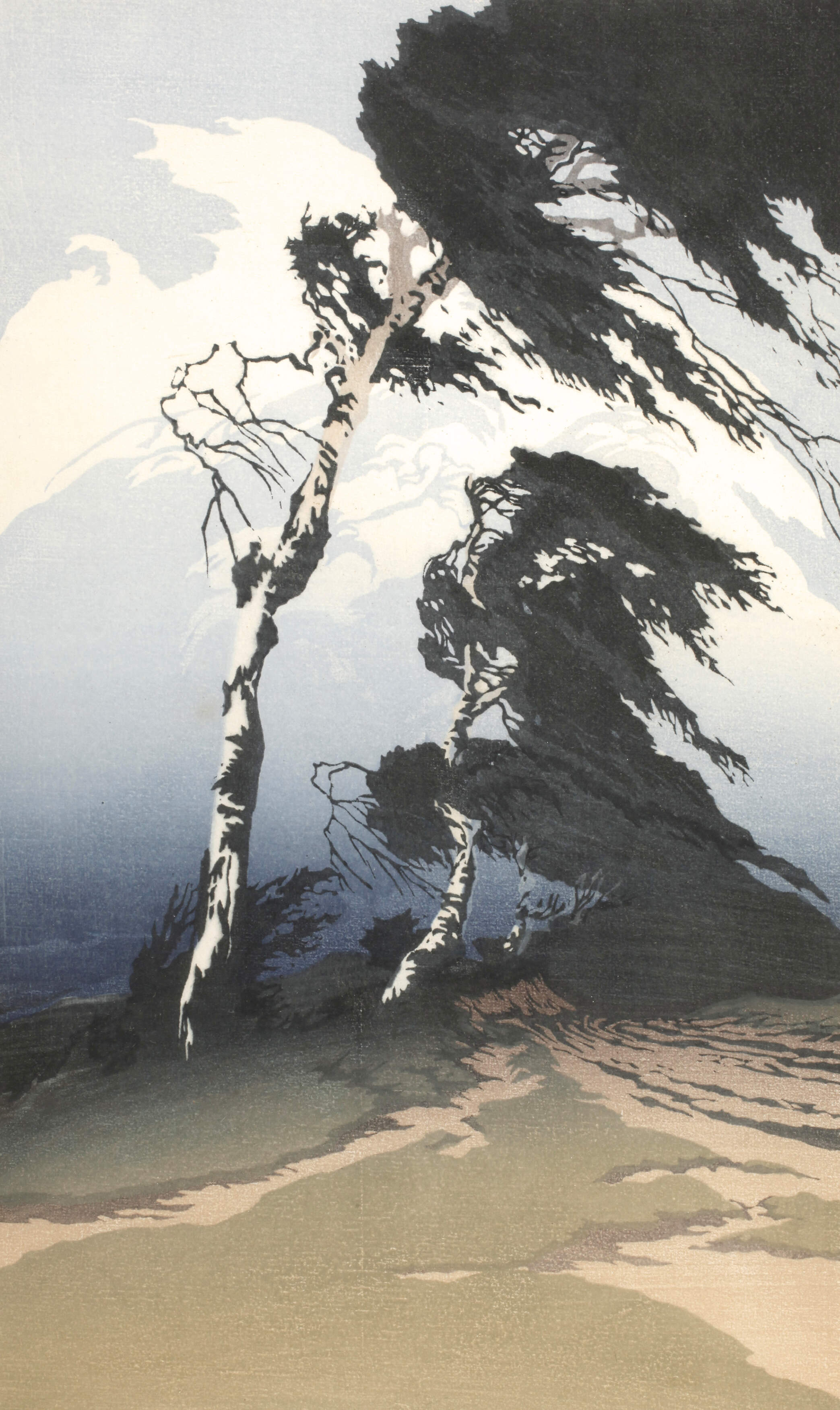 Oscar Droege, Birken im Sturm