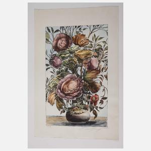 Ernst Fuchs, "Flamboyanter Blumenstrauß"