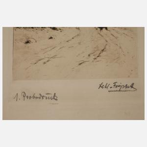 Georg Siehl-Freystett, Zeichnung und Radierung