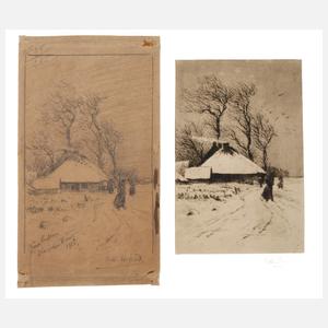 Georg Siehl-Freystett, Zeichnung und Radierung