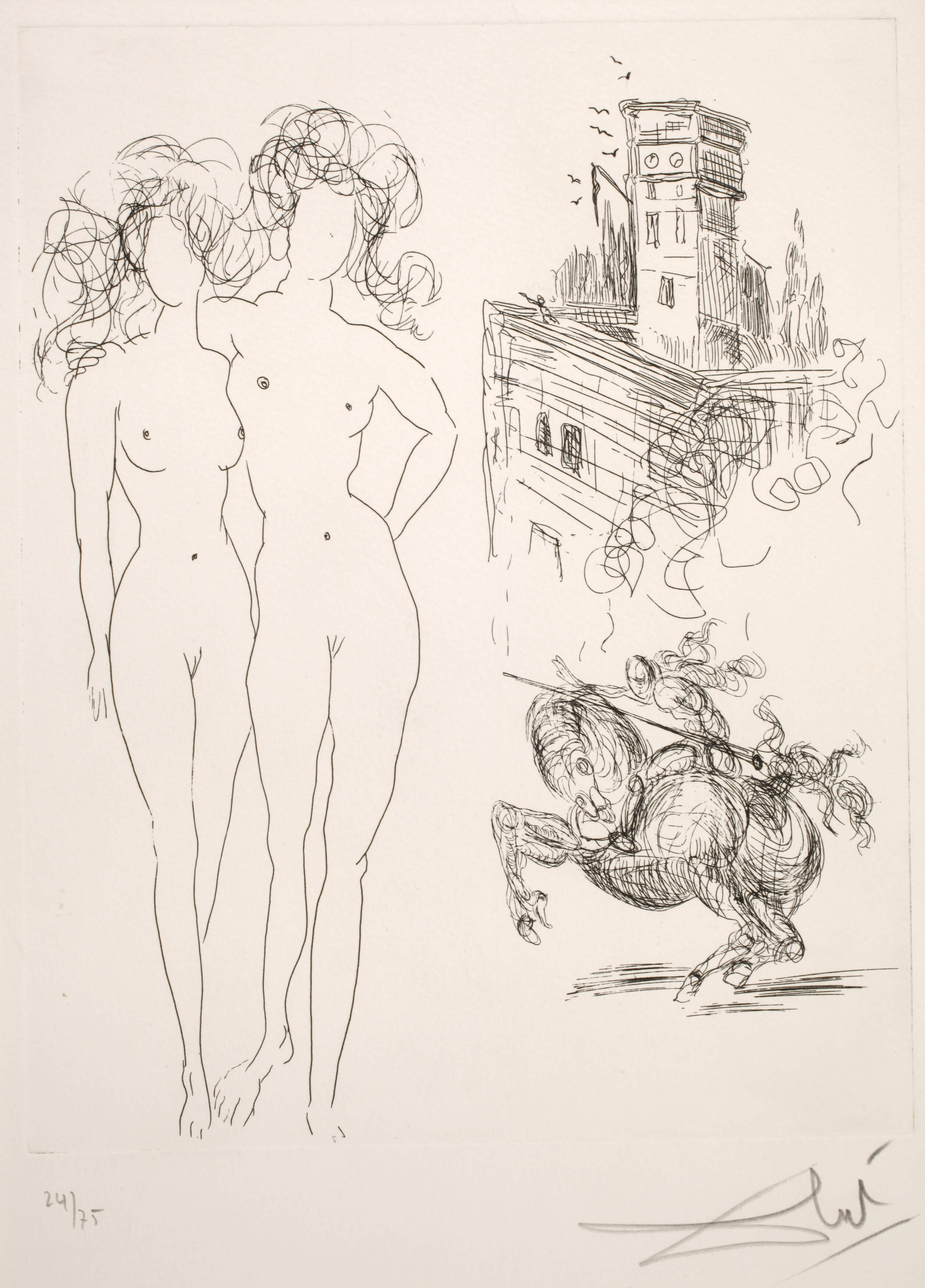 Salvador Dali, attr., Frauenpaar