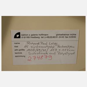 Richard Paul Lohse, "15 systematische Farbreihen"