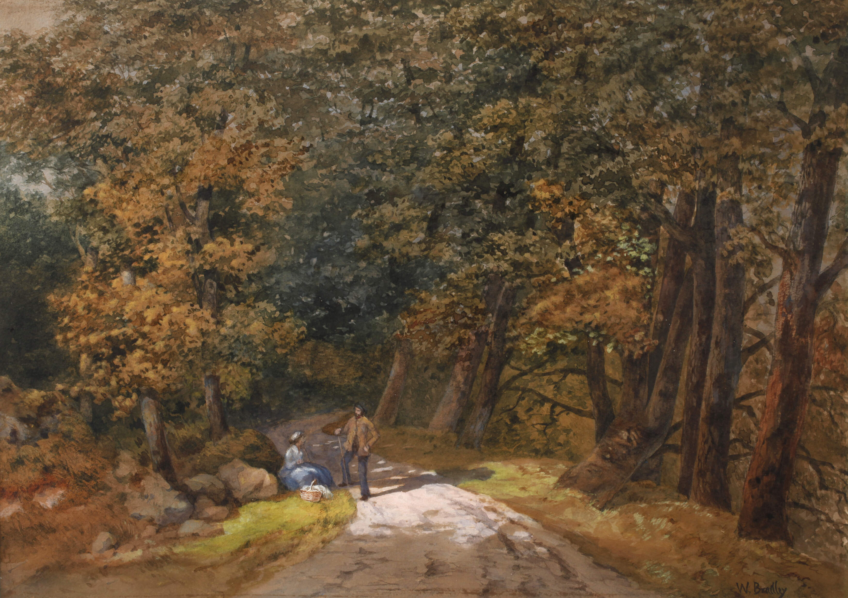 William Bradley, attr., Rast im Wald