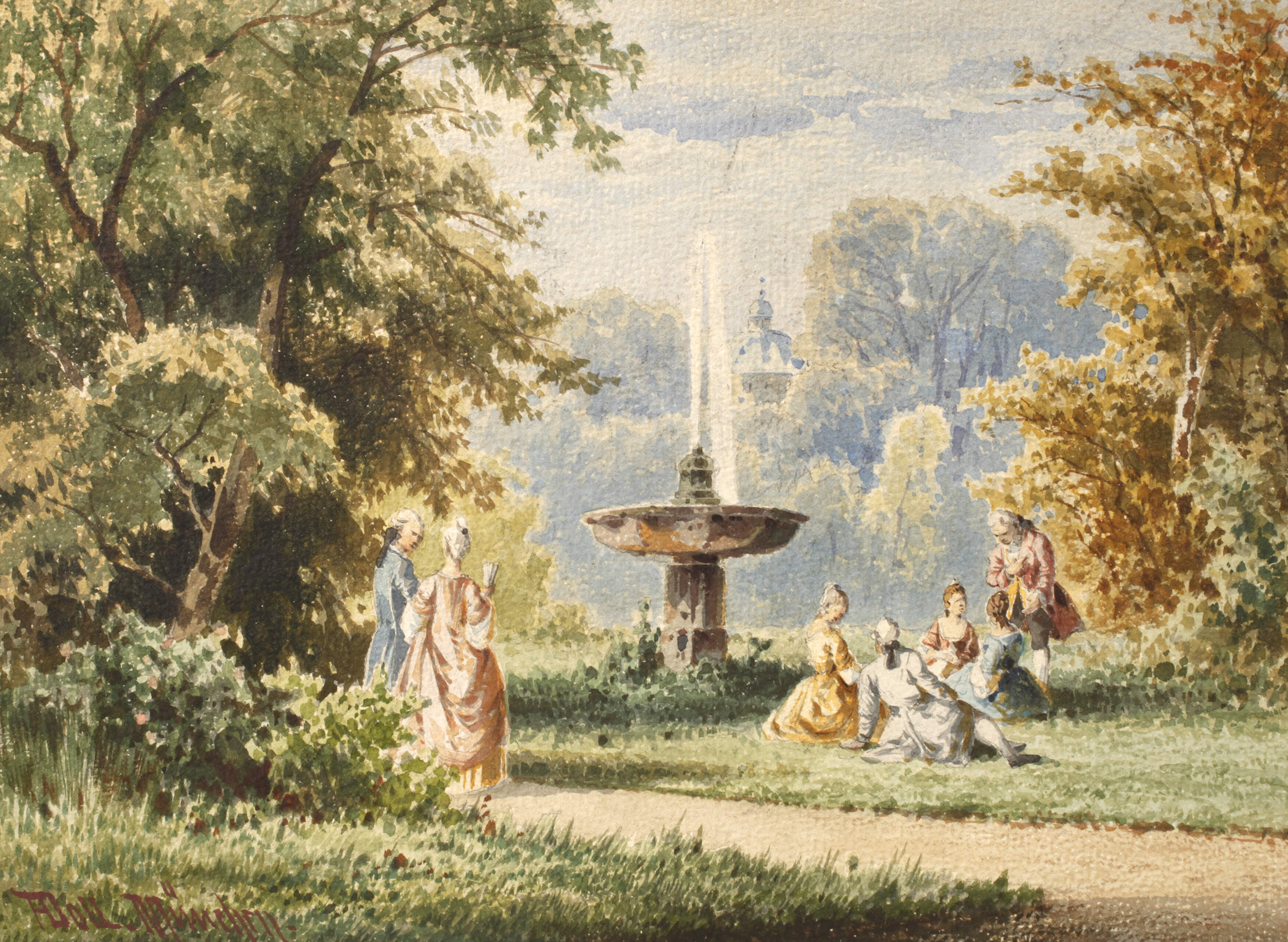 Anton Doll, Galante Gesellschaft im Park