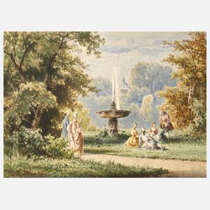 Anton Doll, Galante Gesellschaft im Park