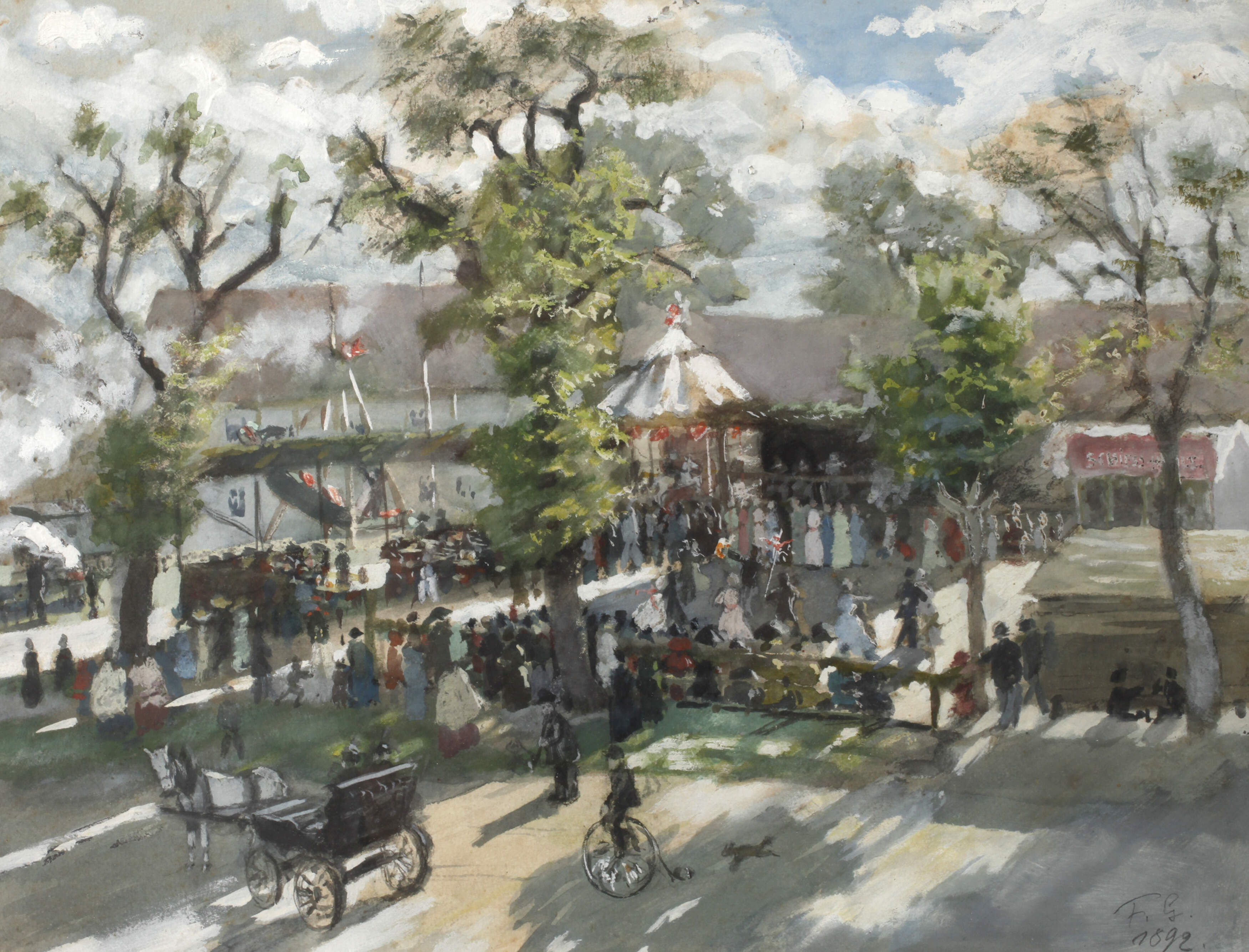 Franz Goepfart, attr., Kritzekrebsmarkt